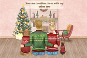 Christmas family clipart, a Person Illustration by ColorfulPT (Thumbnail 5 of 6)