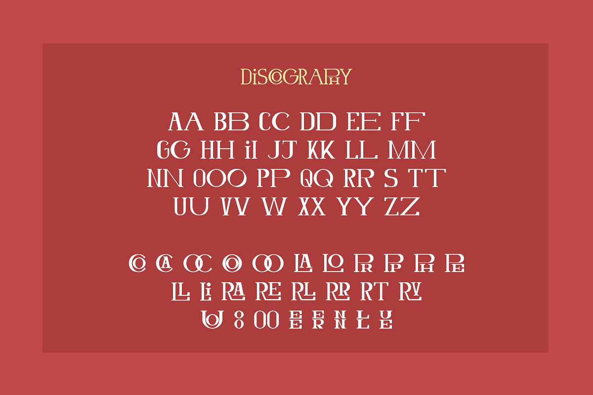 Discography Display Font, a Font by Holt510 (Photo 5 of 8)