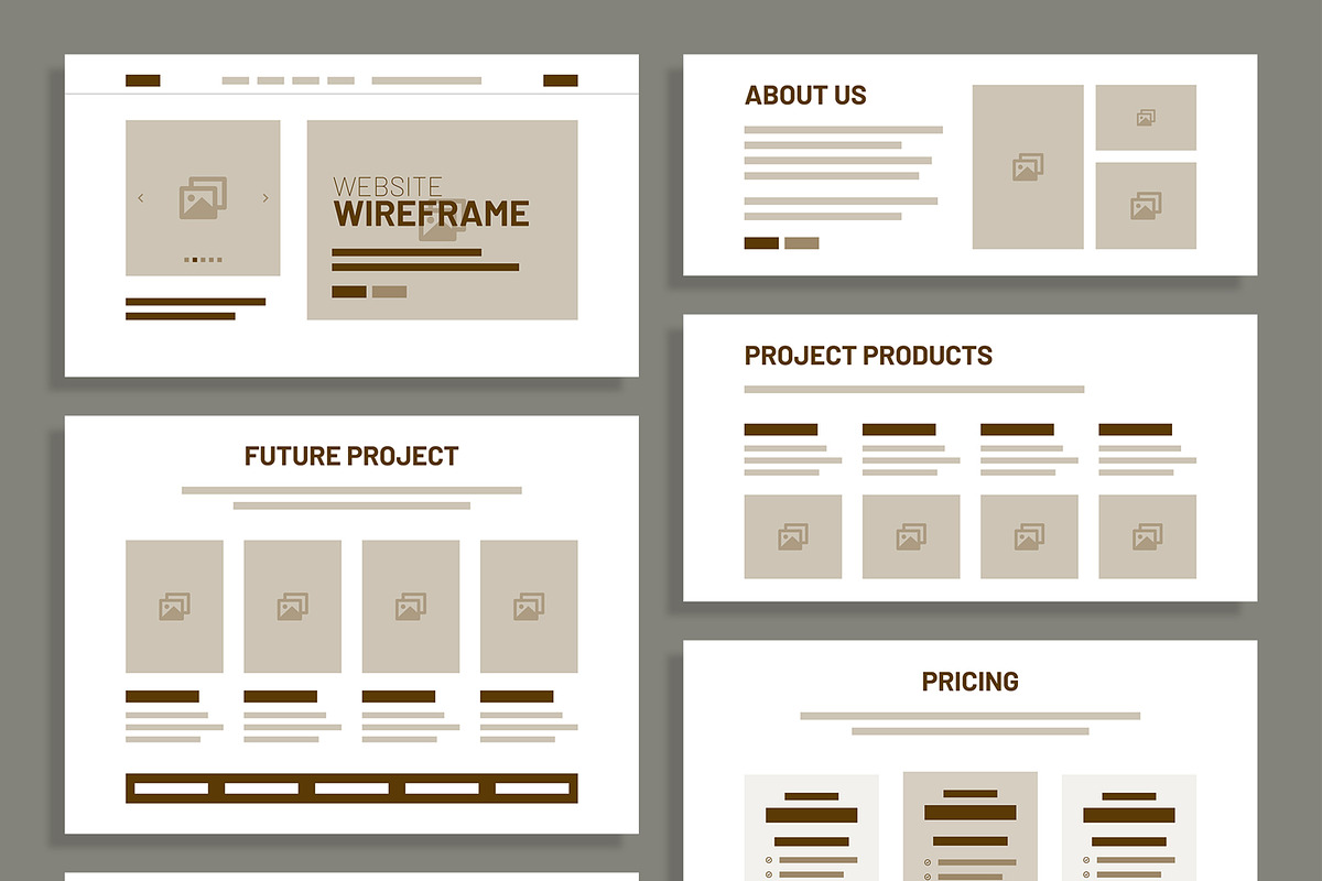 Modern UI Wireframe Template preview 2