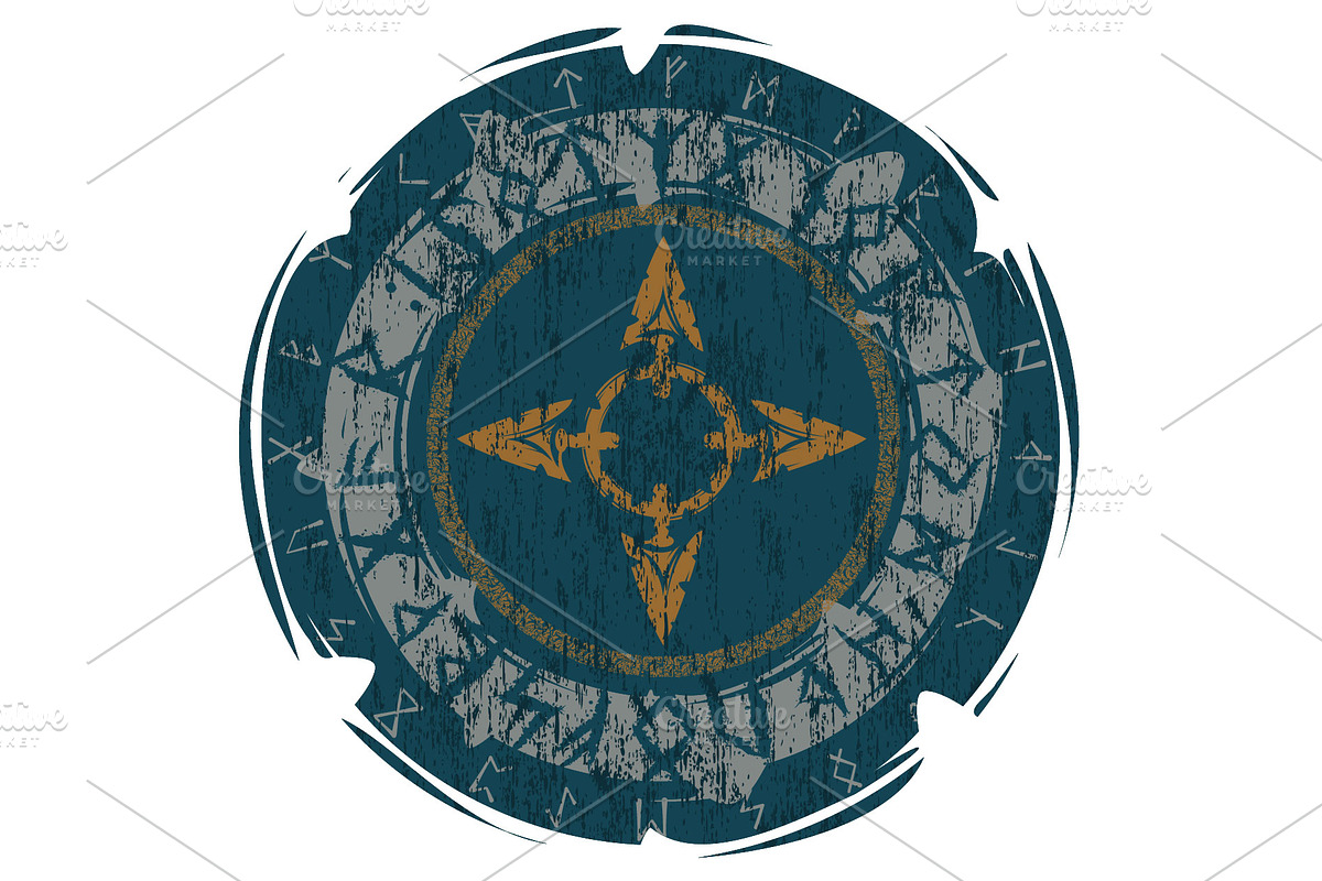 The spear circle blue shield, an Object Graphic by LongQuattroArt