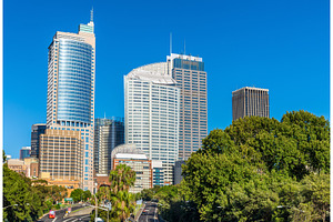 Skyline of sydney central business district australia stock photo containing, an Architecture Photo by Leonid Andronov