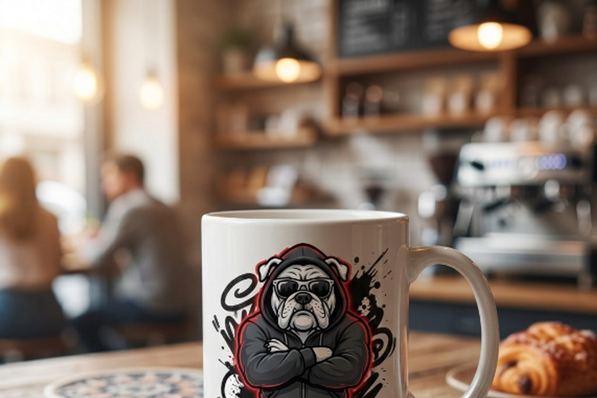 Gangster Bulldog Hoodie Art, a Shirt Mockup by Vector Stall (Photo 12 of 13)