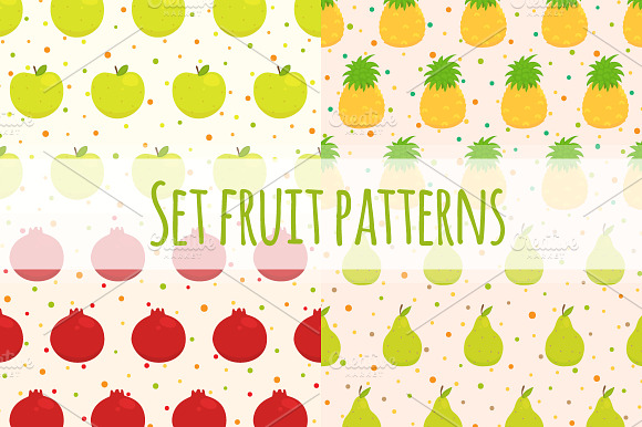 Set Fruit Patterns