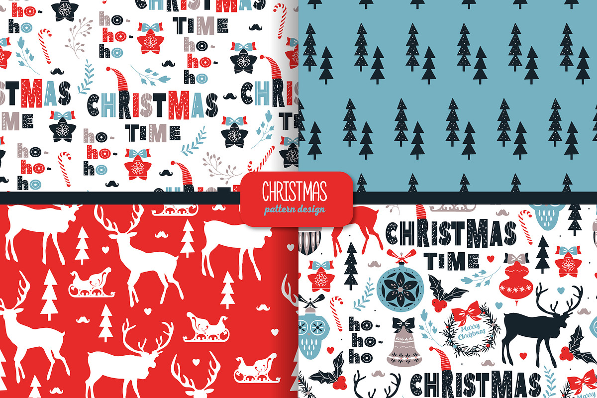 Stylish Christmas patterns, a Pattern Graphic by narinadraban (Photo 4 of 4)
