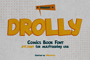 Drolly comics book funny font, a Sans Serif Font by Kapitosh (Thumbnail 1 of 15)