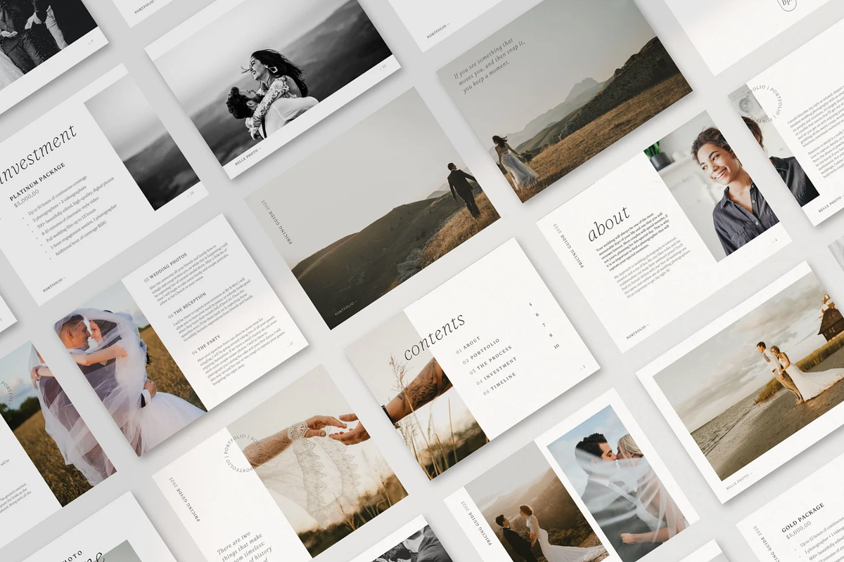 Photography Pricing Guide Canva, a Marketing Template by frommakertomaker (Photo 2 of 9)