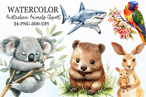 Australian Animals Sublimation Clipa, a Seasonal Illustration by Rose Art