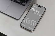 iPhone 16 Pro & MacBook Mockup PSD, an iPhone Mockup by Feel This (Thumbnail 2 of 3)