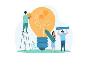 Business solution teamwork creative, a Person Illustration by Flashvector
