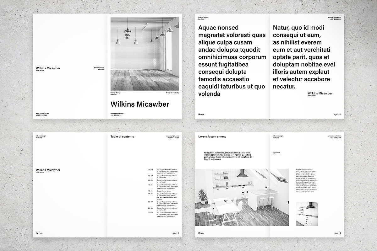 Black and White Portfolio Layout, a Brochure Template by McLittle Stock (Photo 2 of 6)