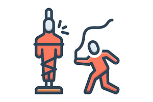 Torture misery color icon, a Duotone Icon by Creative priyanka