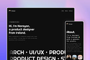Narayan — Dark Framer Portfolio, a Landing Page Template by Eamonn Day Lavelle (Thumbnail 1 of 5)