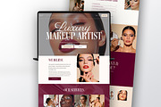 Makeup Artist Website Squarespace, a Squarespace Template by Template Twist Shop (Thumbnail 1 of 9)