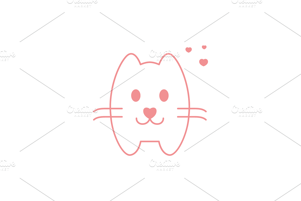 cute dog face dog head line logo, a Branding & Logo Template by devastd