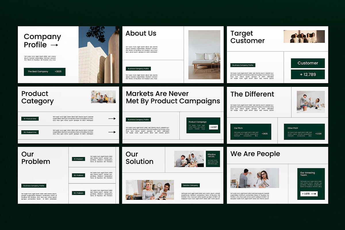 White Company Profile Google Slide, a Presentation Template by graphicook (Photo 2 of 4)