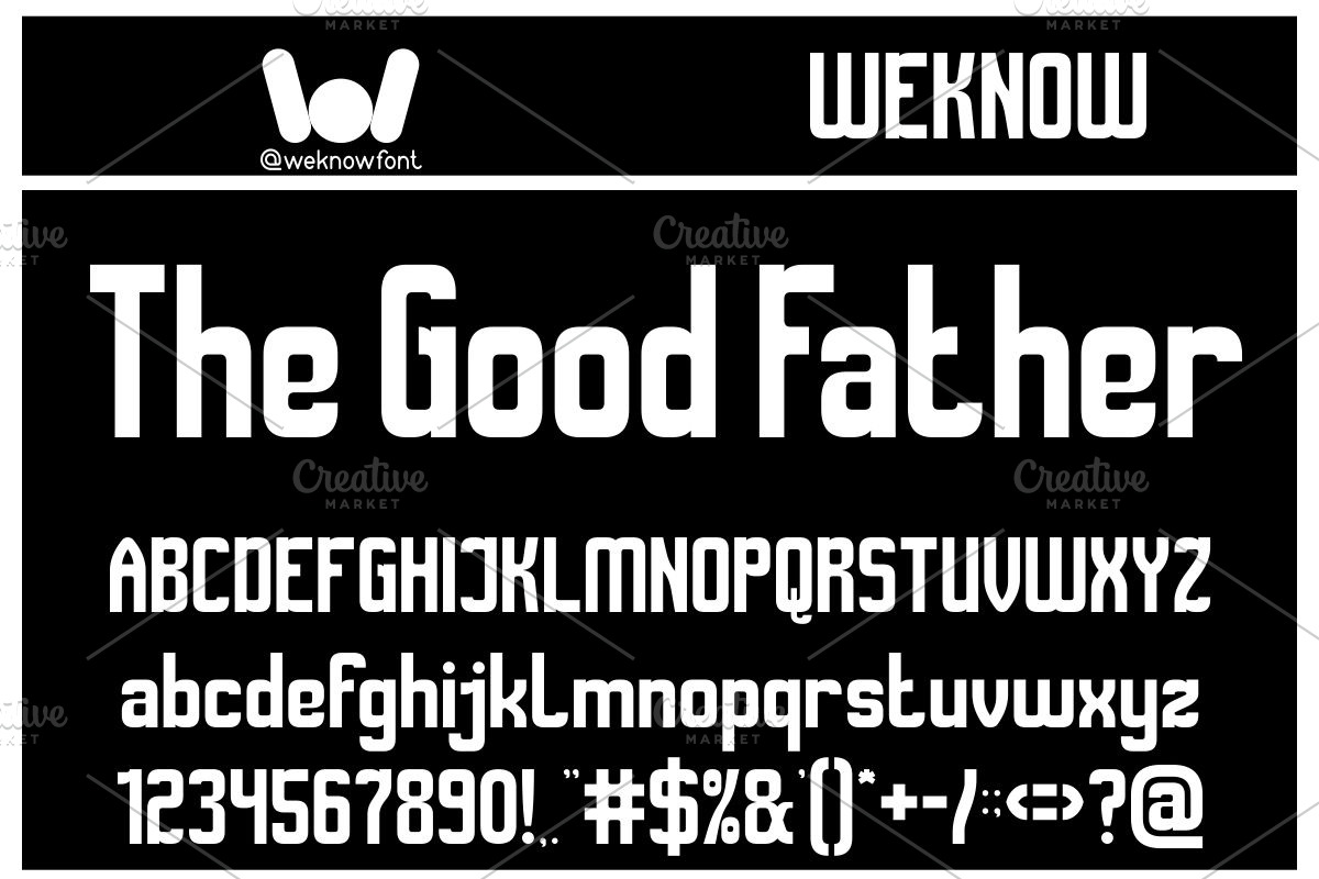 The Good Father font, a Sans Serif Font by weknow (Photo 1 of 8)