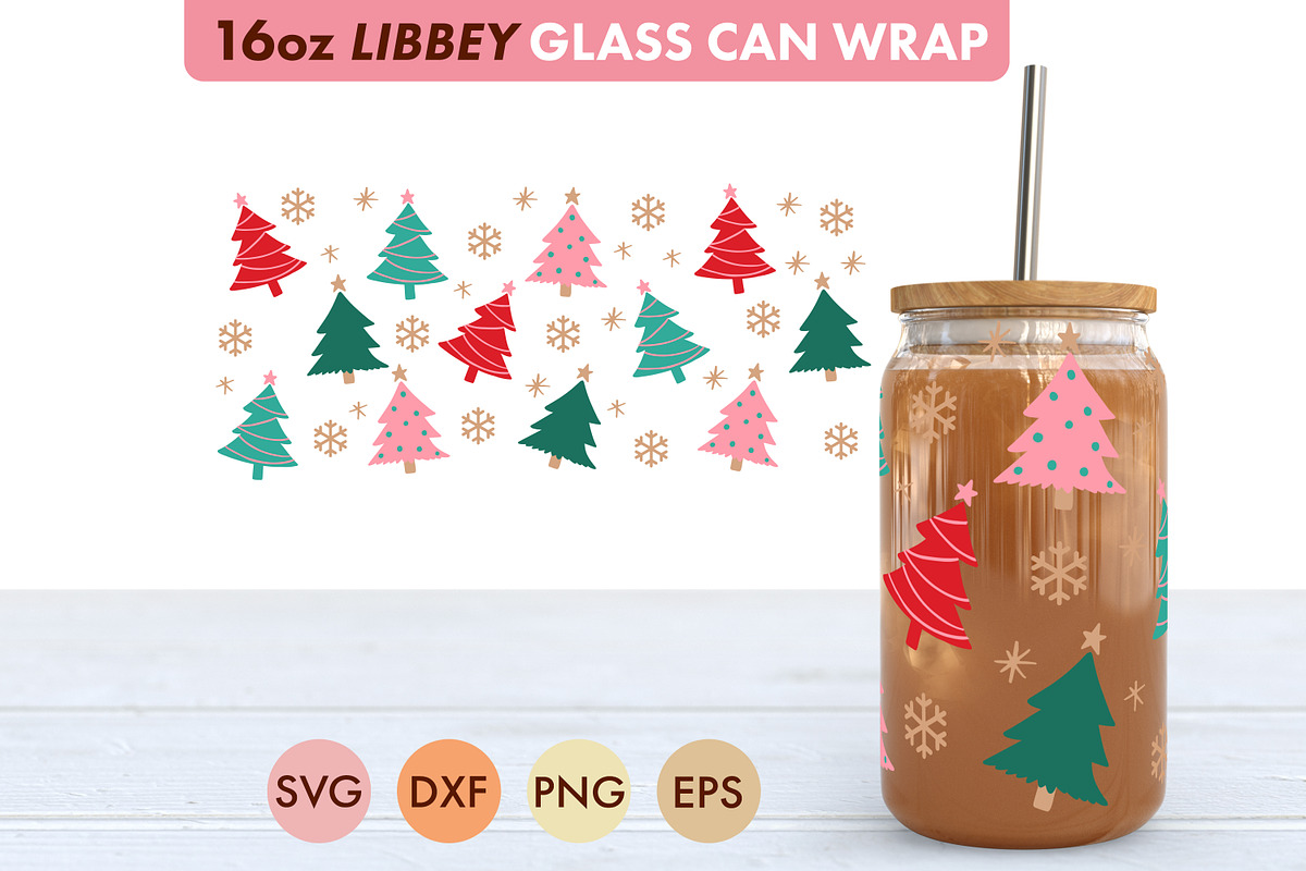 Christmas SVG Bundle 16 oz Libbey, an Illustration by Freeling Design House (Photo 3 of 3)