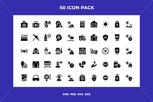 Sunburn and sun prevention icons, an Outline Icon by Wencory