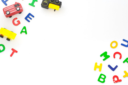 Childrens Kids Toys Flat Lay Photo