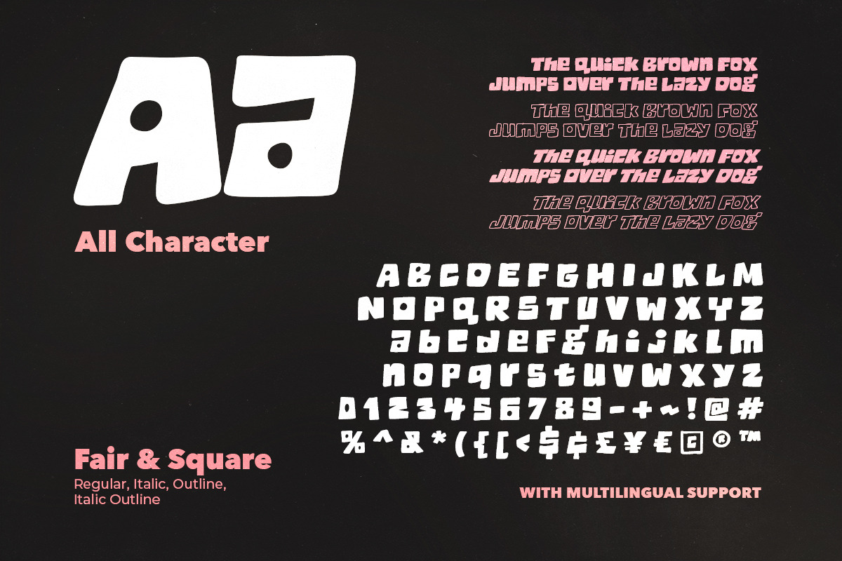 Fair Square - Chunky Bold Font, a Sans Serif Font by Sarid Ezra (Photo 9 of 9)