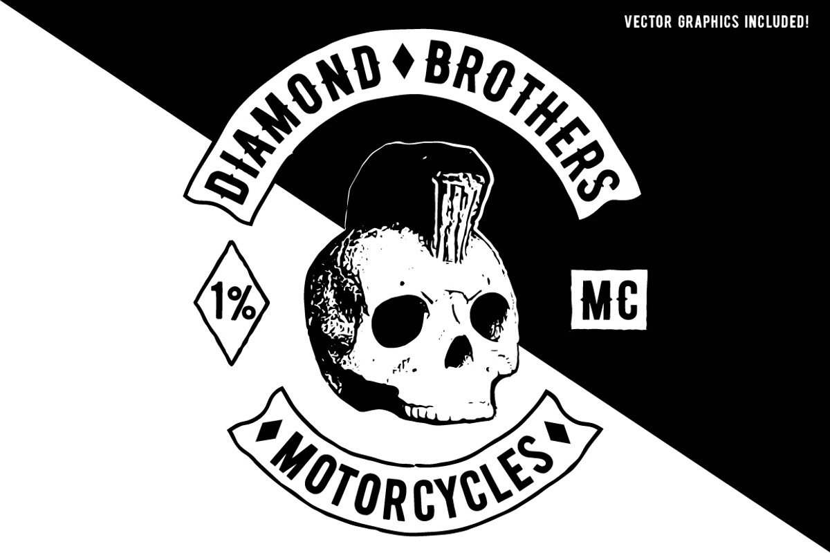 Biker Diamond Typeface preview 3