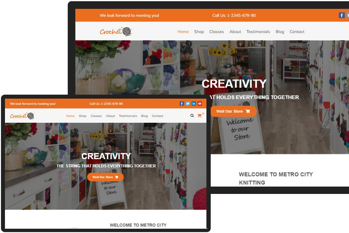 Crochet – Creative Business WP Theme, a WordPress Template by Your Theme Shop (Photo 2 of 6)