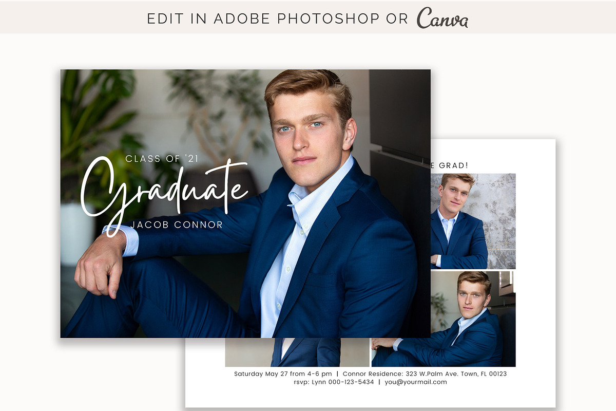 Graduation Announcement Template, an Invitation Template by Sweet Little Muse (Photo 1 of 5)
