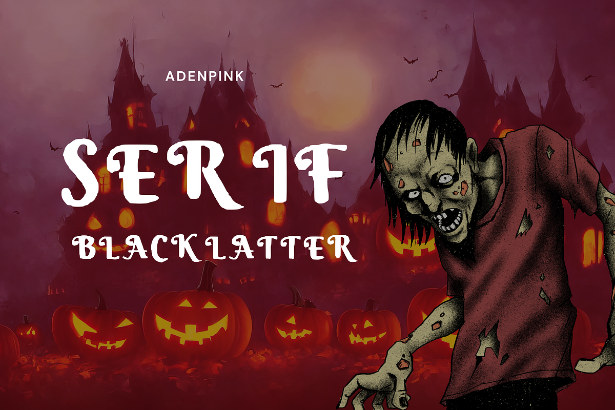 Serif Blacklatter Elegant Vintage, a Sans Serif Font by adenpinkstore (Photo 6 of 6)