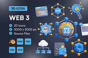 20 Web3 3D Icon Set, an Object 3D Model by Bilicube Studio (Thumbnail 1 of 6)