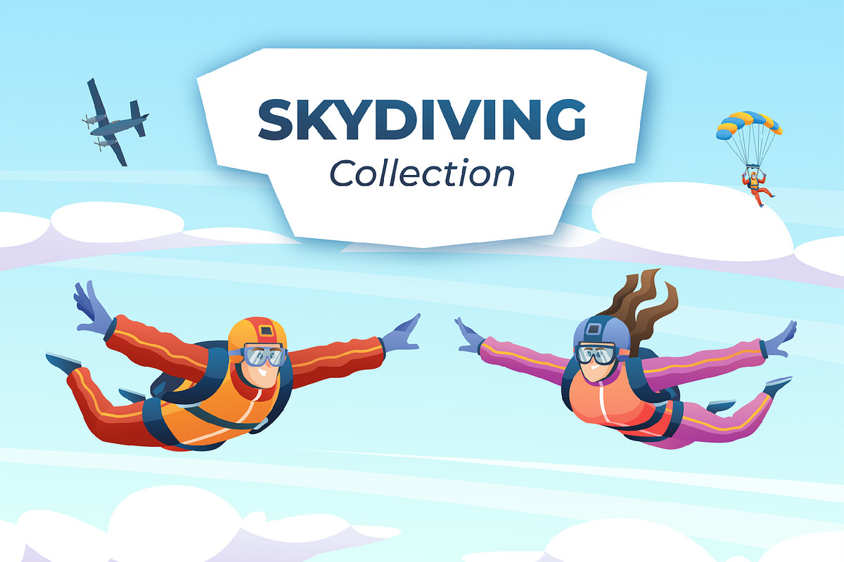 Skydiving Collection, a Person Illustration by YG Studio (Photo 1 of 3)