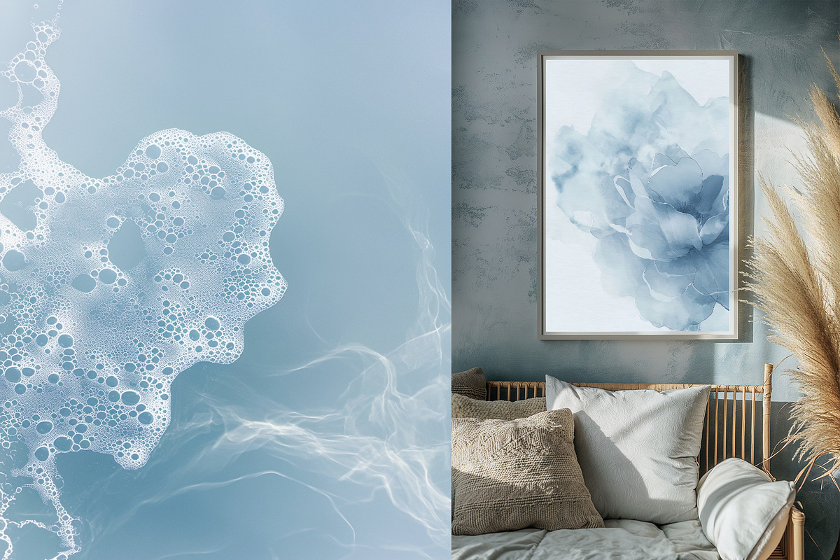 Azure Botanica: Fine Art Watercolor, a Texture Illustration by Nadia Semyroz (Photo 7 of 8)