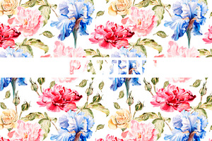 8 Bright Watercolor Patterns