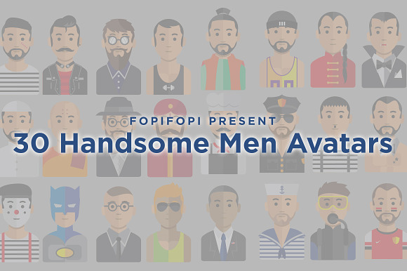 Sale ! 50 30 Handsome Men Avatars