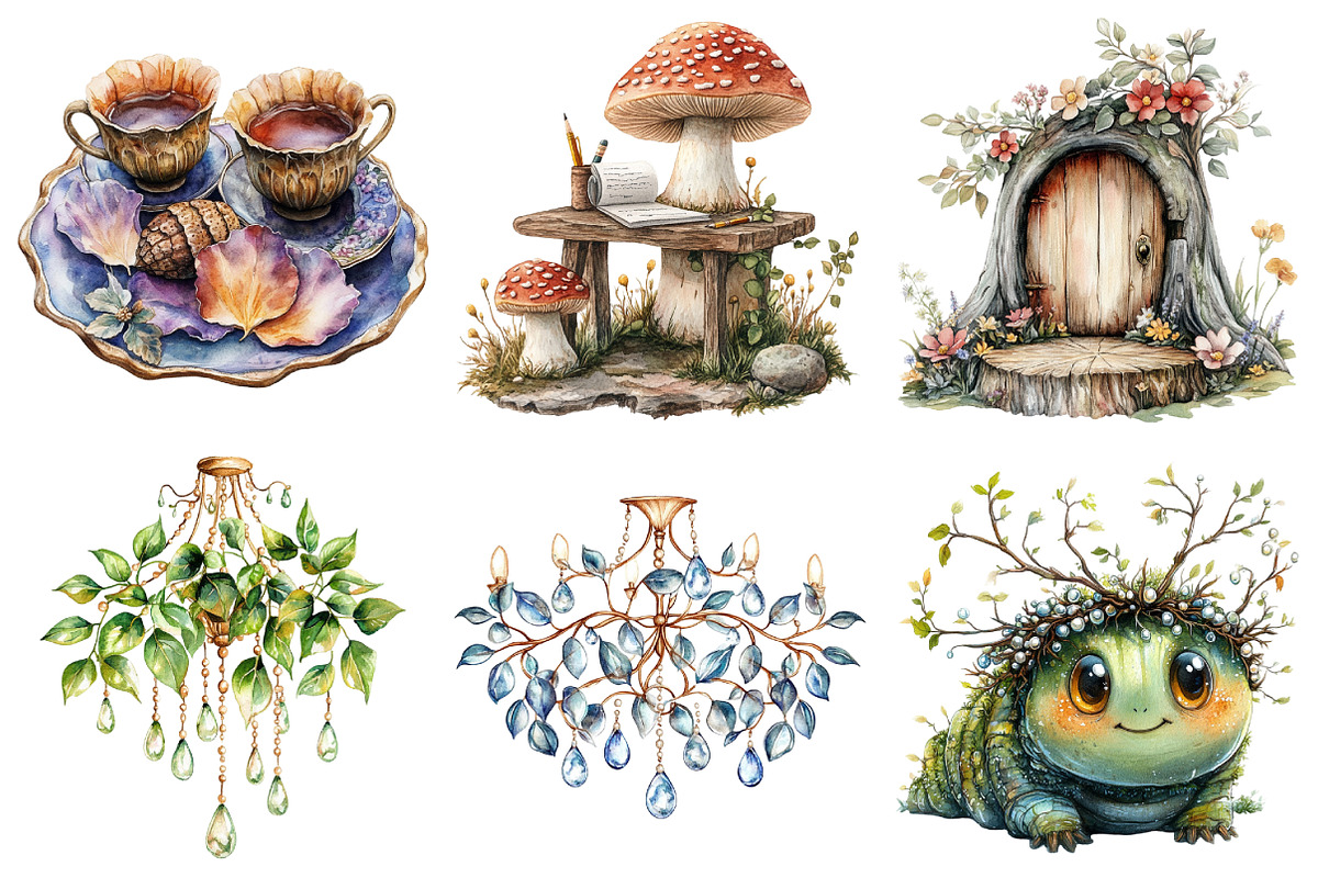 Whimsical Fairy Forest Clipart, an Illustration by Daily.Designs (Photo 10 of 11)