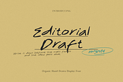 Editorial Draft - Hand Drawn Font, a Handwritten Font by Yktypstd (Thumbnail 1 of 9)