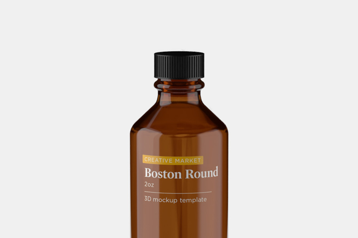 Boston Round Glass Bottle 2oz, an Object 3D Model by ashleycam3ron (Photo 1 of 4)