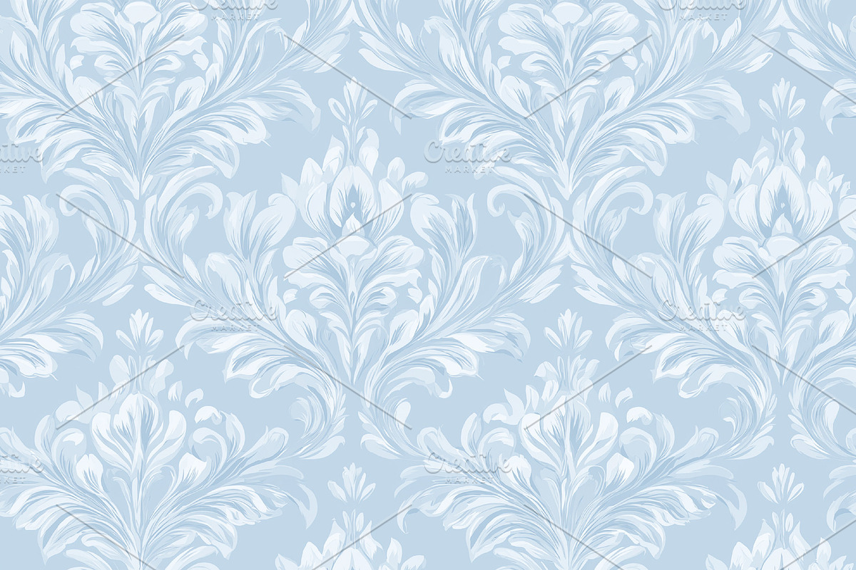 Seamless pattern, seamless damask pattern creating a luxurious o, a Pattern Graphic by Studio ANNA