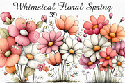 Whimsical Floral Spring Clipart, an Illustration by Craft Nest (Thumbnail 1 of 11)