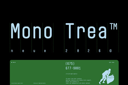 Mono Trea, a Sans Serif Font by Fateh.Lab
