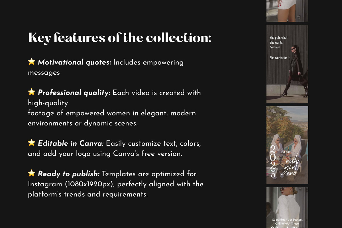 50 Ambitious and Elegant Women Reels, a Social Media Template by Studio DigiCraft (Photo 5 of 9)