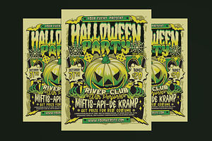Halloween Party Flyer, a Flyer Template by Muhamad Iqbal hidayat