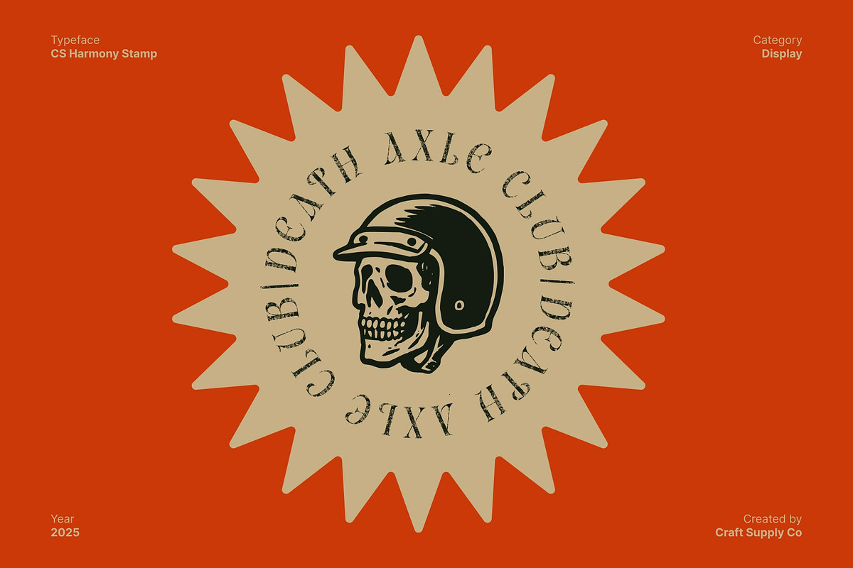 CS Harmony Stamp, a Serif Font by Craft Supply Co. (Photo 3 of 8)