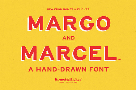 Margo and Marcel - A Hand-Drawn Font, a Sans Serif Font by Komet & Flicker