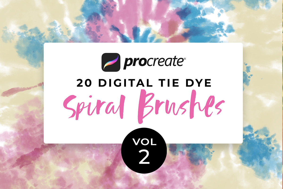 Procreate Tie-Dye Brush Stamp Bundle preview 4