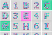 Blow - 3D Holographic Font, a Graphic by Alina Sh (Thumbnail 2 of 7)