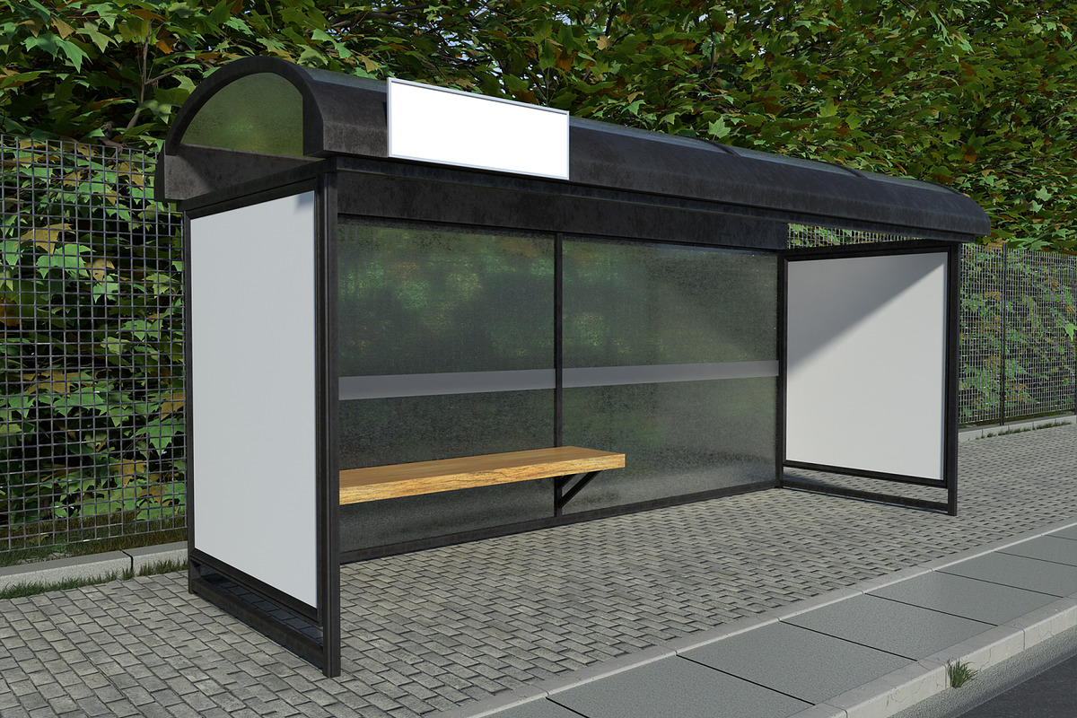 Bus Stop Billboard Mockup, an Advertising Mockup by Unerispace (Photo 4 of 5)