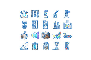 material construction engineer icons, an Object Illustration by pikepicture
