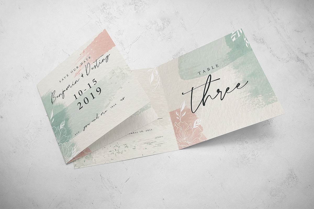 Bi-Fold Invitation Mockups, a Print Template by MahmoudWally (Photo 4 of 6)