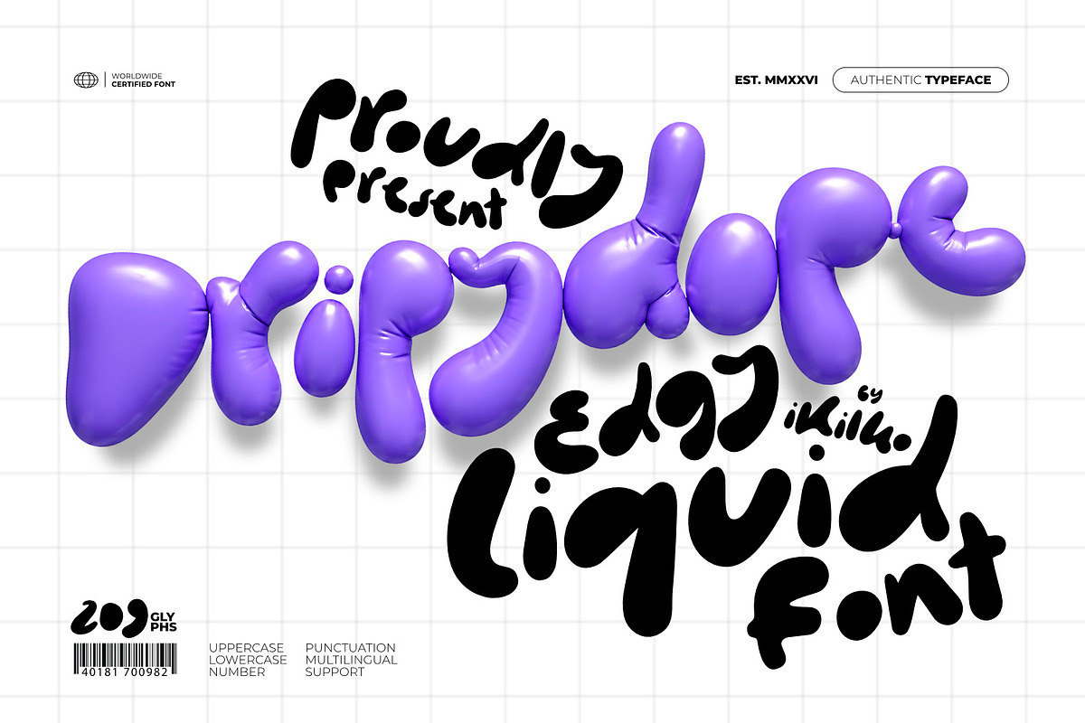 Dripydope - Edgy Liquid Font, a Symbol Font by ikiiko (Photo 1 of 7)