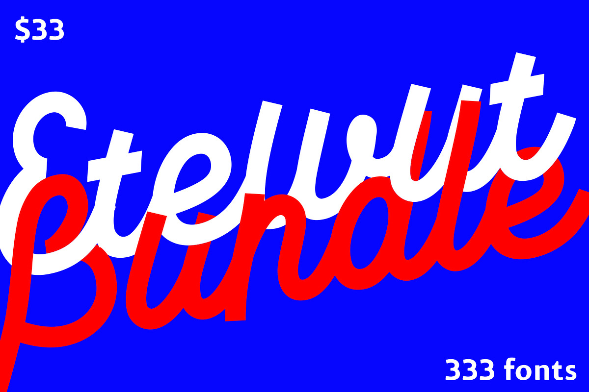 Etewut Bundle 333, a Script Font by Etewut (Photo 1 of 43)